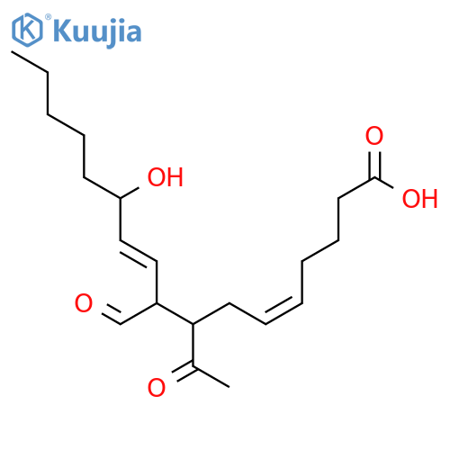 5,10-Heptadecadienoic acid, 8-acetyl-9-formyl-12-hydroxy-, (5Z,10E)- structure