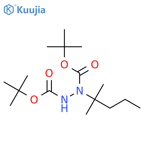 1,2-Hydrazinedicarboxylic acid, 1-(1,1-dimethylbutyl)-,bis(1,1-dimethylethyl) ester structure