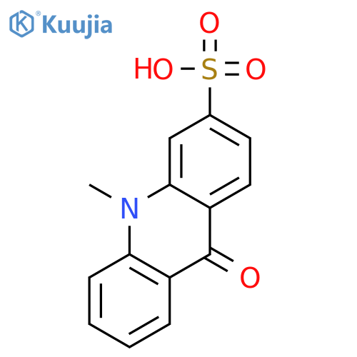 3-Acridinesulfonic acid, 9,10-dihydro-10-methyl-9-oxo- structure