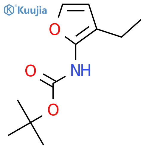 Carbamic acid,(3-ethyl-2-furanyl)-, 1,1-dimethylethyl ester (9CI) structure