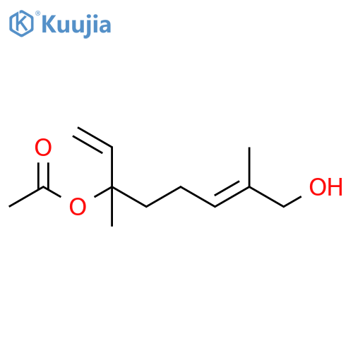 2,7-Octadiene-1,6-diol, 2,6-dimethyl-, 6-acetate, (2E)- structure