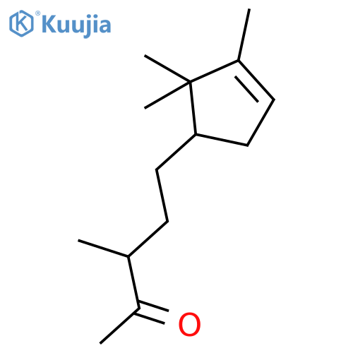 2-PENTANONE, 3-METHYL-5-(2,2,3-TRIMETHYL-3-CYCLOPENTEN-1-YL)- structure