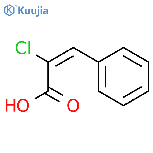 (2Z)-2-chloro-3-phenylacrylic Acid structure