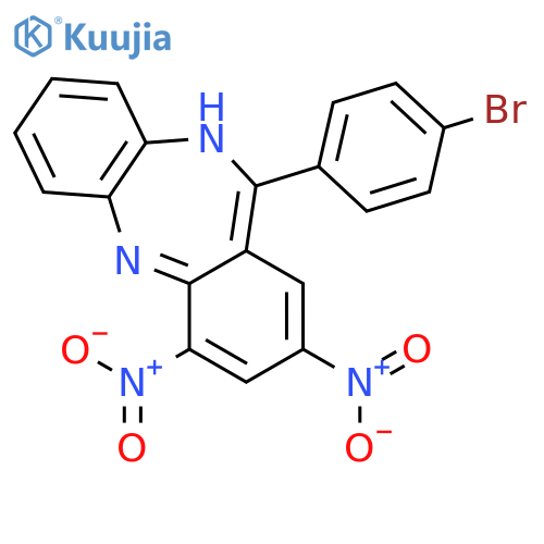 5H-DIBENZO[B,E][1,4]DIAZEPINE, 11-(4-BROMOPHENYL)-2,4-DINITRO- structure