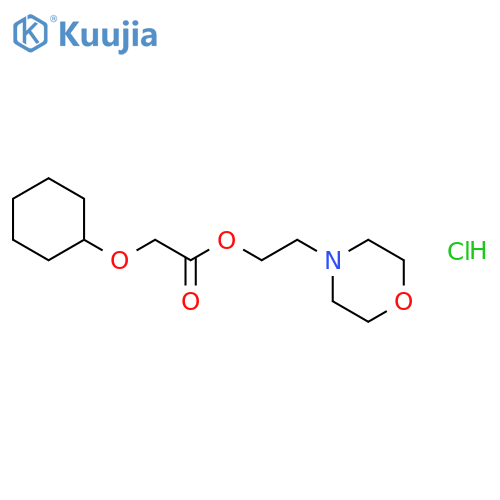 2-morpholin-4-ylethyl (cyclohexyloxy)acetate hydrochloride structure