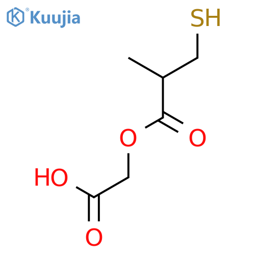 Propanoic acid, 3-mercapto-2-methyl-, carboxymethyl ester, (±)- structure