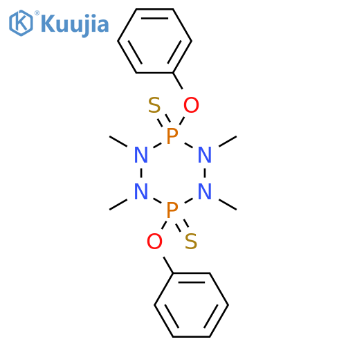 1,2,4,5,3,6-Tetrazadiphosphorine,hexahydro-1,2,4,5-tetramethyl-3,6-diphenoxy-, 3,6-disulfide structure