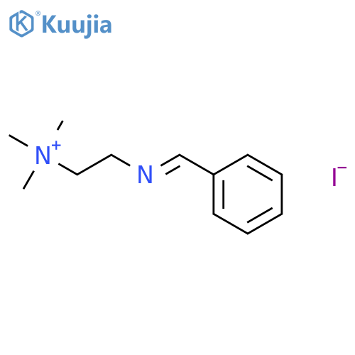 Ethanaminium, N,N,N-trimethyl-2-[(phenylmethylene)amino]-, iodide structure