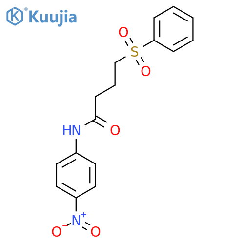 4-(benzenesulfonyl)-N-(4-nitrophenyl)butanamide structure