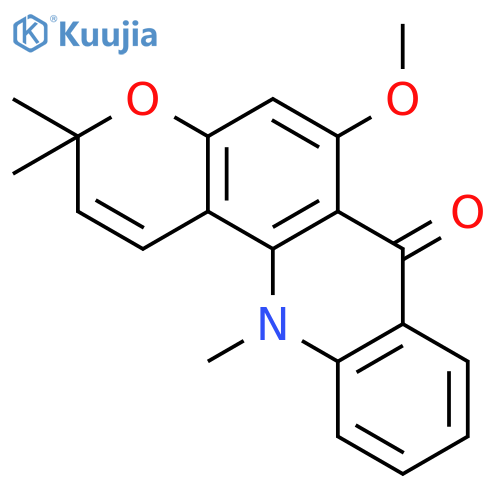 6-Methoxy-3,3,12-trimethyl-3,12-dihydro-pyrano[2,3-c]acridin-7-on structure
