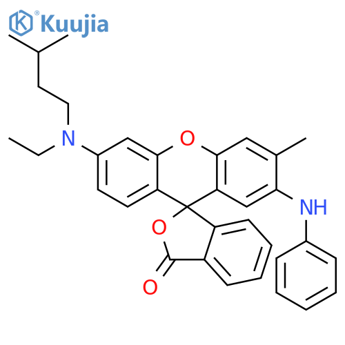 6-(Ethyl(isopentyl)amino)-3-methyl-2-(phenylamino)-3H-spiroisobenzofuran-1,9-xanthen-3-one structure