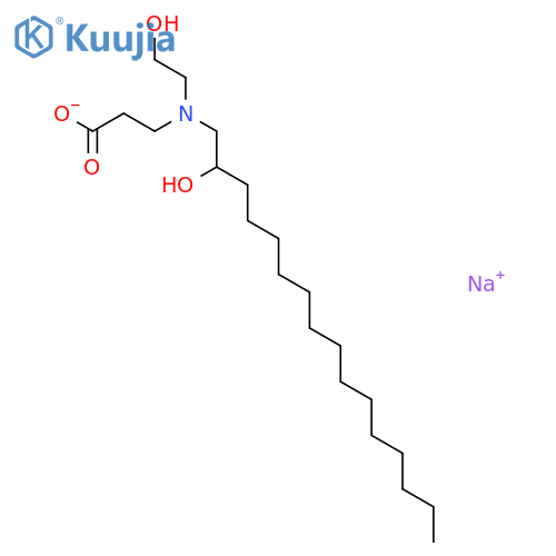 b-Alanine,N-(2-hydroxyethyl)-N-(2-hydroxyhexadecyl)-, monosodium salt (9CI) structure