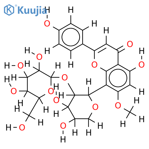7-Me ether,2''-O-beta-D-glucopyranoside-Molludistin structure