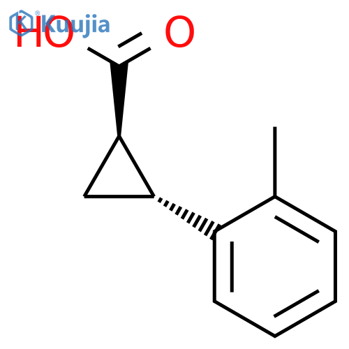 trans,rac-(1R,2R)-2-(2-Methylphenyl)cyclopropane-1-carboxylic Acid structure