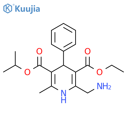 3,5-Pyridinedicarboxylic acid,2-(aminomethyl)-1,4-dihydro-6-methyl-4-phenyl-, 3-ethyl5-(1-methylethyl) ester structure