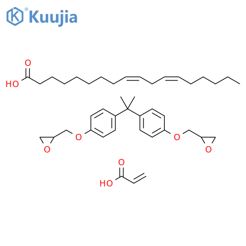 9,12-Octadecadienoic acid (9Z,12Z)-, dimer, polymer with 2,2-(1-methylethylidene)bis(4,1-phenyleneoxymethylene)bisoxirane and 2-propenoic acid structure