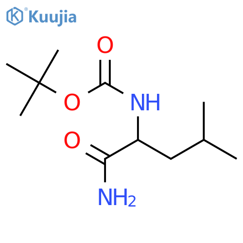 (S)-tert-Butyl (1-amino-4-methyl-1-oxopentan-2-yl)carbamate structure
