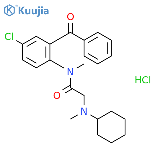 N-[4-chloro-2-(phenylcarbonyl)phenyl]-N~2~-cyclohexyl-N,N~2~-dimethylglycinamide hydrochloride structure