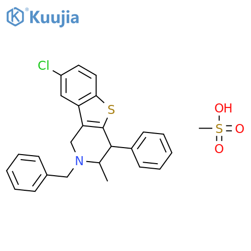 2-benzyl-8-chloro-3-methyl-4-phenyl-1,2,3,4-tetrahydro[1]benzothieno[3,2-c]pyridine methanesulfonate structure