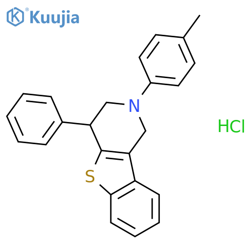 2-(4-methylphenyl)-4-phenyl-1,2,3,4-tetrahydro[1]benzothieno[3,2-c]pyridine hydrochloride structure