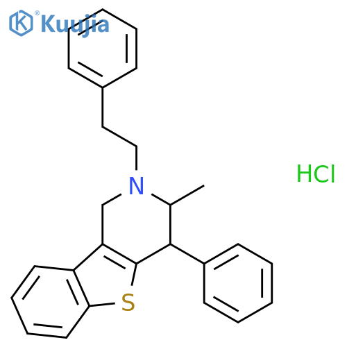 3-methyl-4-phenyl-2-(2-phenylethyl)-1,2,3,4-tetrahydro[1]benzothieno[3,2-c]pyridine hydrochloride structure