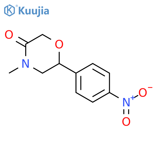 3-MORPHOLINONE, 4-METHYL-6-(4-NITROPHENYL)- structure