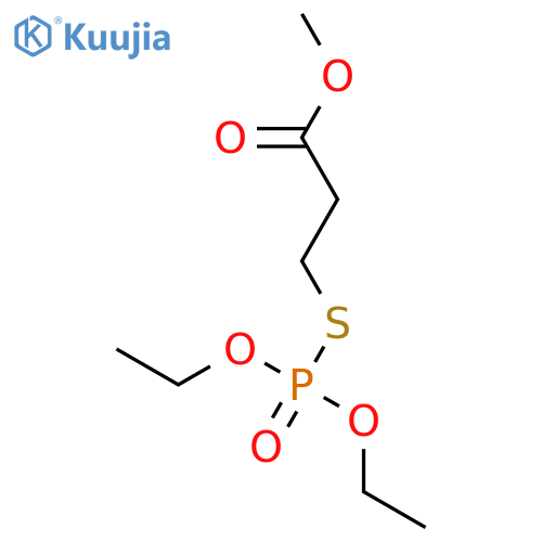 Propanoic acid, 3-[(diethoxyphosphinyl)thio]-, methyl ester structure
