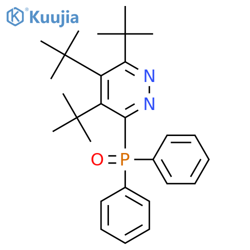 Pyridazine, 3,4,5-tris(1,1-dimethylethyl)-6-(diphenylphosphinyl)- structure