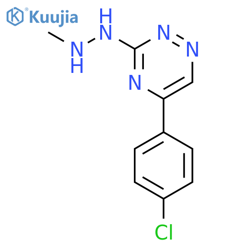 5-(4-chlorophenyl)-3-(2-methylhydrazino)-1,2,4-triazine structure