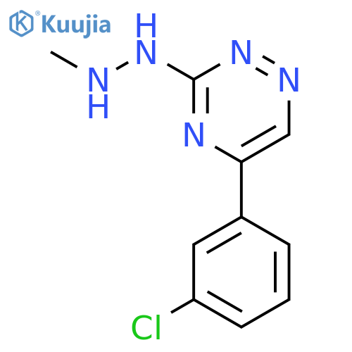 5-(3-chlorophenyl)-3-(2-methylhydrazino)-1,2,4-triazine structure