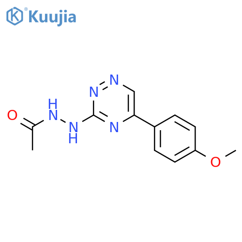 N'-[5-(4-methoxyphenyl)-1,2,4-triazin-3-yl]acetohydrazide structure