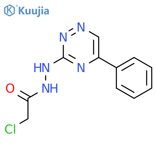 2-chloro-N'-(5-phenyl-1,2,4-triazin-3-yl)acetohydrazide structure