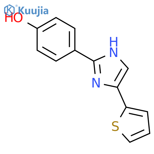 Phenol, 4-[4-(2-thienyl)-1H-imidazol-2-yl]- structure