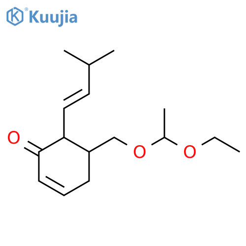 2-Cyclohexen-1-one, 5-[(1-ethoxyethoxy)methyl]-6-(3-methyl-1-butenyl)- structure