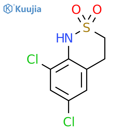 1H-2,1-Benzothiazine, 6,8-dichloro-3,4-dihydro-, 2,2-dioxide structure