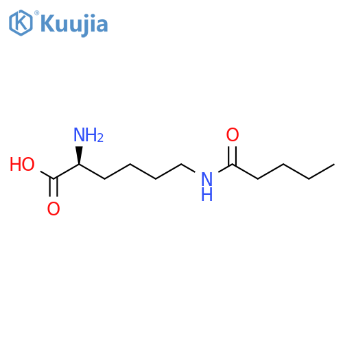 L-LYSINE, N6-(1-OXOPENTYL)- structure