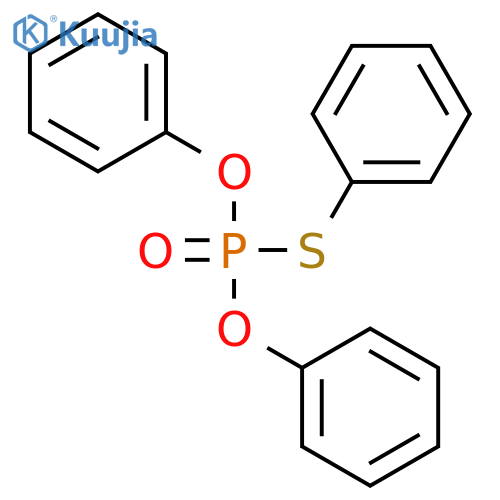 Phosphorothioic acid, O,O,S-triphenyl ester structure