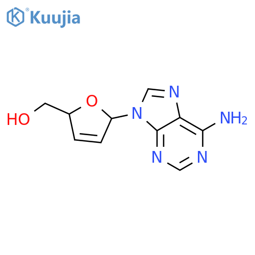 [(2S,5R)-5-(6-amino-9H-purin-9-yl)-2,5-dihydrofuran-2-yl]methanol structure