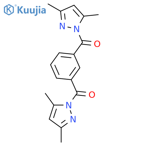 1H-Pyrazole, 1,1'-(1,3-phenylenedicarbonyl)bis[3,5-dimethyl- structure