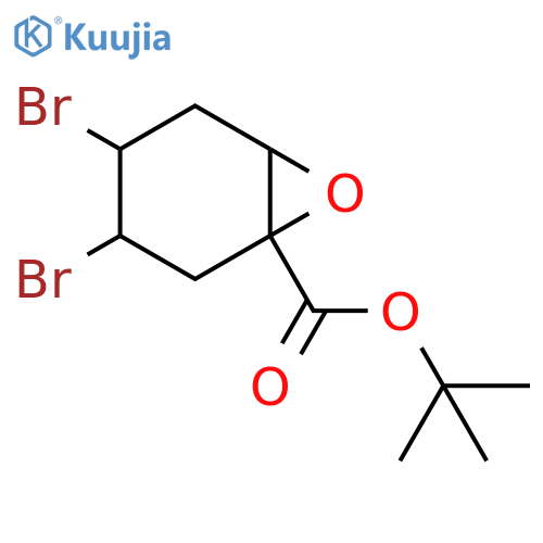7-Oxabicyclo[4.1.0]heptane-1-carboxylic acid, 3,4-dibromo-,1,1-dimethylethyl ester structure