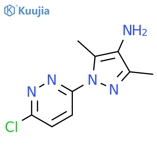 1-(6-chloro-3-pyridazinyl)-3,5-dimethyl-1H-Pyrazol-4-amine structure