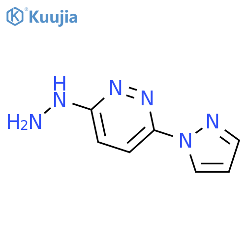3-hydrazinyl-6-(1H-pyrazol-1-yl)pyridazine structure