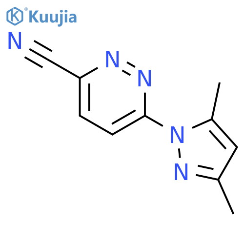 6-(3,5-dimethyl-1H-pyrazol-1-yl)-3-Pyridazinecarbonitrile structure