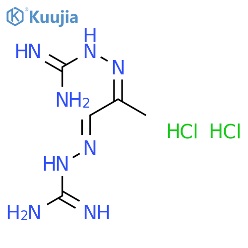 N-{1-(carbamimidamidoimino)propan-2-ylideneamino}guanidine dihydrochloride structure