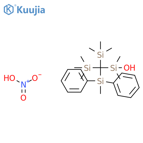 Nitric acid--dimethyl{[methyl(diphenyl)silyl][bis(trimethylsilyl)]methyl}silanol (1/1) structure