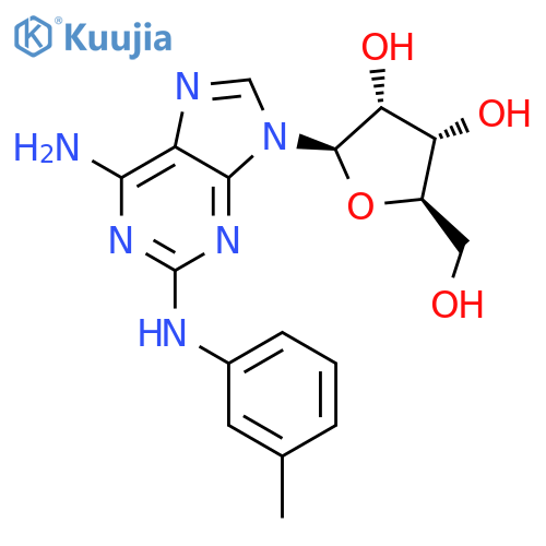 Adenosine, 2-[(3-methylphenyl)amino]- structure
