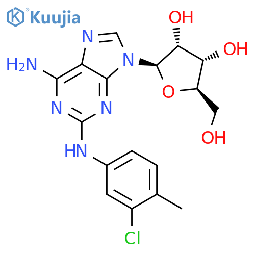 ADENOSINE, 2-[(3-CHLORO-4-METHYLPHENYL)AMINO]- structure