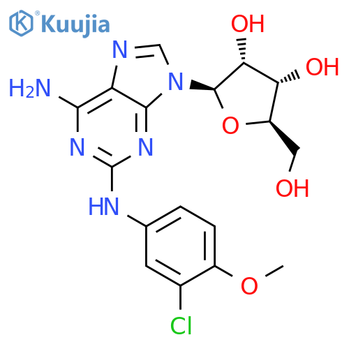 ADENOSINE, 2-[(3-CHLORO-4-METHOXYPHENYL)AMINO]- structure