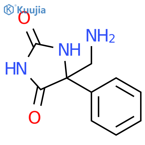 5-(aminomethyl)-5-phenylimidazolidine-2,4-dione structure