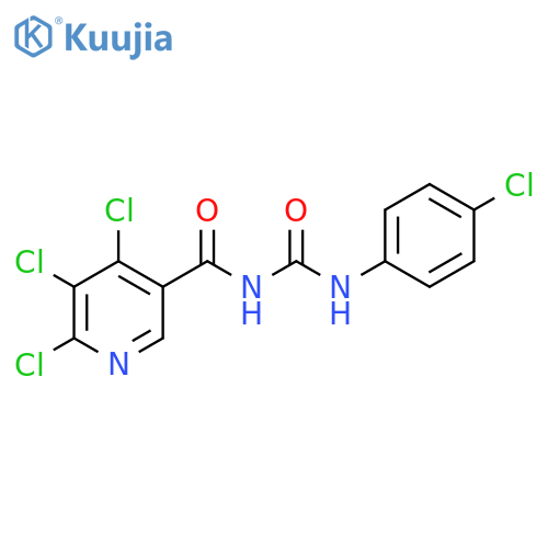 3-Pyridinecarboxamide,4,5,6-trichloro-N-[[(4-chlorophenyl)amino]carbonyl]- structure